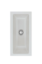 SYSTEMCERAM Einbauspüle Mera 16 U/g Alu 76 inkl. Handbetätigung, für 30 cm Schrankbreite, Spüle zum Unterbau mit geschliffener Oberseite Unterbau keine Beckenlage 54460176