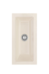 SYSTEMCERAM Einbauspüle Mera 16 U/g Magnolie 10 inkl. Handbetätigung, für 30 cm Schrankbreite, Spüle zum Unterbau mit geschliffener Oberseite Unterbau keine Beckenlage 54460110