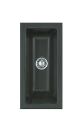 SYSTEMCERAM Einbauspüle Mera 16 U/g Eibe 56 inkl. Handbetätigung, für 30 cm Schrankbreite, Spüle zum Unterbau mit geschliffener Oberseite Unterbau keine Beckenlage 54460156