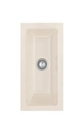 SYSTEMCERAM Einbauspüle Mera 24 F/o Magnolie 10 inkl. Handbetätigung, für 30 cm Schrankbreite, Spüle zum flächenbündigen Einbau ohne Hahnlochbank, nicht verschließbar, inkl. 4 x Eckradien R 10 Flächenbündig keine Beckenlage 51460110