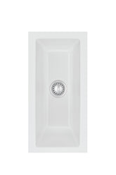 SYSTEMCERAM Einbauspüle Mera 24 F/o Satin 20 inkl. Handbetätigung, für 30 cm Schrankbreite, Spüle zum flächenbündigen Einbau ohne Hahnlochbank, nicht verschließbar, inkl. 4 x Eckradien R 10 Flächenbündig keine Beckenlage 51460120