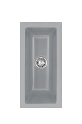 SYSTEMCERAM Einbauspüle Mera 24 F/o Titan 78 inkl. Handbetätigung, für 30 cm Schrankbreite, Spüle zum flächenbündigen Einbau ohne Hahnlochbank, nicht verschließbar, inkl. 4 x Eckradien R 10 Flächenbündig keine Beckenlage 51460178