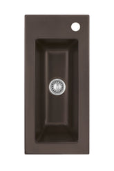 SYSTEMCERAM Einbauspüle Mera 24 F Siena 65 inkl. Handbetätigung, für 30 cm Schrankbreite, Spüle zum flächenbündigen Einbau, inkl. 4 x Eckradien R 10 Auflage keine Beckenlage 55460165