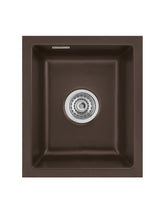 SYSTEMCERAM Einbauspüle Mera 32 U/g Siena 65 inkl. Excenterbetätigung, für 45 cm Schrankbreite, Spüle zum Unterbau mit geschliffener Oberseite Unterbau keine Beckenlage 54610265