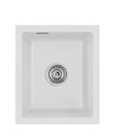 SYSTEMCERAM Einbauspüle Mera 32 U/g Alu 76 inkl. Excenterbetätigung, für 45 cm Schrankbreite, Spüle zum Unterbau mit geschliffener Oberseite Unterbau keine Beckenlage 54610276