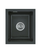 SYSTEMCERAM Einbauspüle Mera 32 U/g Eibe 56 inkl. Excenterbetätigung, für 45 cm Schrankbreite, Spüle zum Unterbau mit geschliffener Oberseite Unterbau keine Beckenlage 54610256