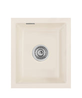 SYSTEMCERAM Einbauspüle Mera 32 U/g Jasmin 19 inkl. Excenterbetätigung, für 45 cm Schrankbreite, Spüle zum Unterbau mit geschliffener Oberseite Unterbau keine Beckenlage 54610219