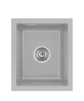 SYSTEMCERAM Einbauspüle Mera 32 U/g Titan 78 inkl. Excenterbetätigung, für 45 cm Schrankbreite, Spüle zum Unterbau mit geschliffener Oberseite Unterbau keine Beckenlage 54610278