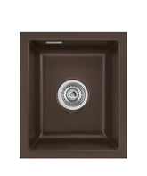 SYSTEMCERAM Einbauspüle Mera 39 F/o Siena 65 inkl. Excenterbetätigung, für 40 cm Schrankbreite, Spüle zum flächenbündigen Einbau ohne Hahnlochbank, inkl. 4 x Eckradien R 10 Flächenbündig keine Beckenlage 51610265