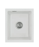 SYSTEMCERAM Einbauspüle Mera 39 F/o Alu 76 inkl. Excenterbetätigung, für 40 cm Schrankbreite, Spüle zum flächenbündigen Einbau ohne Hahnlochbank, inkl. 4 x Eckradien R 10 Flächenbündig keine Beckenlage 51610276