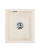 SYSTEMCERAM Einbauspüle Mera 39 F/o Jasmin 19 inkl. Excenterbetätigung, für 40 cm Schrankbreite, Spüle zum flächenbündigen Einbau ohne Hahnlochbank, inkl. 4 x Eckradien R 10 Flächenbündig keine Beckenlage 51610219