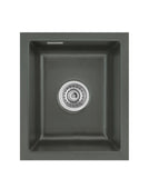 SYSTEMCERAM Einbauspüle Mera 39 F/o Lava 80 inkl. Excenterbetätigung, für 40 cm Schrankbreite, Spüle zum flächenbündigen Einbau ohne Hahnlochbank, inkl. 4 x Eckradien R 10 Flächenbündig keine Beckenlage 51610280