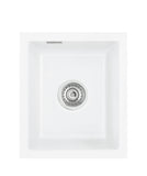 SYSTEMCERAM Einbauspüle Mera 39 F/o Polar 13 inkl. Excenterbetätigung, für 40 cm Schrankbreite, Spüle zum flächenbündigen Einbau ohne Hahnlochbank, inkl. 4 x Eckradien R 10 Flächenbündig keine Beckenlage 51610213