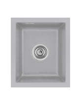 SYSTEMCERAM Einbauspüle Mera 39 F/o Titan 78 inkl. Excenterbetätigung, für 40 cm Schrankbreite, Spüle zum flächenbündigen Einbau ohne Hahnlochbank, inkl. 4 x Eckradien R 10 Flächenbündig keine Beckenlage 51610278