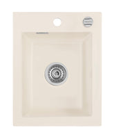 SYSTEMCERAM Einbauspüle Mera 39 F Jasmin 19 inkl. Excenterbetätigung, für 40 cm Schrankbreite, Spüle zum flächenbündigen Einbau, inkl. 4 x Eckradien R 10 Auflage keine Beckenlage 55610219