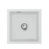 SYSTEMCERAM Einbauspüle Mera 40 U/g Alu 76 inkl. Excenterbetätigung, für 50 cm Schrankbreite, Spüle zum Unterbau mit geschliffener Oberseite Unterbau keine Beckenlage 54560276