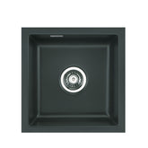 SYSTEMCERAM Einbauspüle Mera 40 U/g Eibe 56 inkl. Excenterbetätigung, für 50 cm Schrankbreite, Spüle zum Unterbau mit geschliffener Oberseite Unterbau keine Beckenlage 54560256