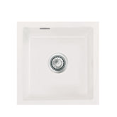 SYSTEMCERAM Einbauspüle Mera 40 U/g Grönland 12 inkl. Excenterbetätigung, für 50 cm Schrankbreite, Spüle zum Unterbau mit geschliffener Oberseite Unterbau keine Beckenlage 54560212