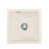 SYSTEMCERAM Einbauspüle Mera 40 U/g Jasmin 19 inkl. Handbetätigung, für 50 cm Schrankbreite, Spüle zum Unterbau mit geschliffener Oberseite Unterbau keine Beckenlage 54560119