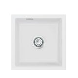 SYSTEMCERAM Einbauspüle Mera 40 U/g Satin 20 inkl. Handbetätigung, für 50 cm Schrankbreite, Spüle zum Unterbau mit geschliffener Oberseite Unterbau keine Beckenlage 54560120