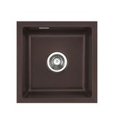 SYSTEMCERAM Einbauspüle Mera 40 U/g Siena 65 inkl. Excenterbetätigung, für 50 cm Schrankbreite, Spüle zum Unterbau mit geschliffener Oberseite Unterbau keine Beckenlage 54560265