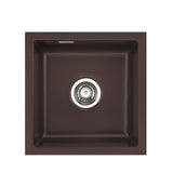 SYSTEMCERAM Einbauspüle Mera 40 U/g Siena 65 inkl. Handbetätigung, für 50 cm Schrankbreite, Spüle zum Unterbau mit geschliffener Oberseite Unterbau keine Beckenlage 54560165