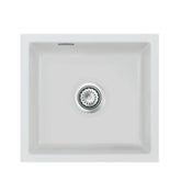 SYSTEMCERAM Einbauspüle Mera 42 U / g Alu 76 inkl. Excenterbetätigung, für 50 cm Schrankbreite, Spüle zum Unterbau mit geschliffener Oberseite Unterbau keine Beckenlage 54010276