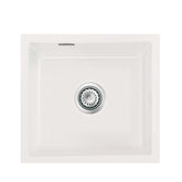 SYSTEMCERAM Einbauspüle Mera 42 U / g Grönland 12 inkl. Excenterbetätigung, für 50 cm Schrankbreite, Spüle zum Unterbau mit geschliffener Oberseite Unterbau keine Beckenlage 54010212
