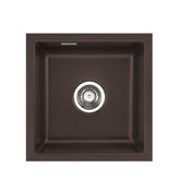 SYSTEMCERAM Einbauspüle Mera 46 F/o Siena 65 inkl. Excenterbetätigung, für 45 cm Schrankbreite, Spüle zum flächenbündigen Einbau ohne Hahnlochbank, inkl. 4 x Eckradien R 10 Flächenbündig keine Beckenlage 51560265