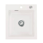 SYSTEMCERAM Einbauspüle Mera 46 F Grönland 12 inkl. Excenterbetätigung, für 45 cm Schrankbreite, Spüle zum flächenbündigen Einbau, inkl. 4 x Eckradien R 10 Auflage keine Beckenlage 55560212