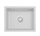 SYSTEMCERAM Einbauspüle Mera 50 U/g Alu 76 inkl. Excenterbetätigung, für 60 cm Schrankbreite, Spüle zum Unterbau mit geschliffener Oberseite Unterbau keine Beckenlage 54570276
