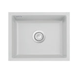 SYSTEMCERAM Einbauspüle Mera 50 U/g Alu 76 inkl. Excenterbetätigung, für 60 cm Schrankbreite, Spüle zum Unterbau mit geschliffener Oberseite Unterbau keine Beckenlage 54570276