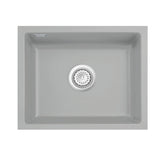 SYSTEMCERAM Einbauspüle Mera 50 U/g Titan 78 inkl. Excenterbetätigung, für 60 cm Schrankbreite, Spüle zum Unterbau mit geschliffener Oberseite Unterbau keine Beckenlage 54570278