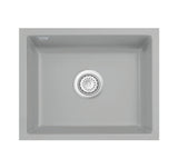 SYSTEMCERAM Einbauspüle Mera 50 U/g Titan 78 inkl. Handbetätigung, für 60 cm Schrankbreite, Spüle zum Unterbau mit geschliffener Oberseite Unterbau keine Beckenlage 54570178