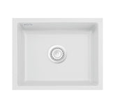 SYSTEMCERAM Einbauspüle Mera 50 U/g Satin 20 inkl. Excenterbetätigung, für 60 cm Schrankbreite, Spüle zum Unterbau mit geschliffener Oberseite Unterbau keine Beckenlage 54570220