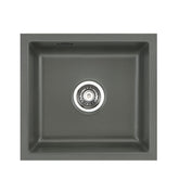 SYSTEMCERAM Einbauspüle Mera 51 F/o Lava 80 inkl. Excenterbetätigung, für 50 cm Schrankbreite, Spüle zum flächenbündigen Einbau ohne Hahnlochbank, inkl. 4 x Eckradien R 10 Flächenbündig keine Beckenlage 51010280