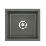 SYSTEMCERAM Einbauspüle Mera 51 F/o Lava 80 inkl. Handbetätigung, für 50 cm Schrankbreite, Spüle zum flächenbündigen Einbau ohne Hahnlochbank, inkl. 4 x Eckradien R 10 Flächenbündig keine Beckenlage 51010180