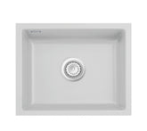 SYSTEMCERAM Einbauspüle Kara 57 F/o Alu 76 inkl. Excenterbetätigung, für 60 cm Schrankbreite, Spüle zum flächenbündigen Einbau ohne Hahnlochbank, mit Medio- Matte Alu, inkl. 4 x Eckradien R 10 Flächenbündig keine Beckenlage 51020276