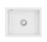 SYSTEMCERAM Einbauspüle Kara 57 F/o Grönland 12 inkl. Excenterbetätigung, für 60 cm Schrankbreite, Spüle zum flächenbündigen Einbau ohne Hahnlochbank, mit Medio- Matte Alu, inkl. 4 x Eckradien R 10 Flächenbündig keine Beckenlage 51020212