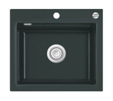 SYSTEMCERAM Einbauspüle Mera 57 Eibe 56 inkl. Excenterbetätigung, für 60 cm Schrankbreite, Einbauspüle Auflage keine Beckenlage 50570256