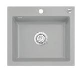 SYSTEMCERAM Einbauspüle Mera 57 Titan 78 inkl. Excenterbetätigung, für 60 cm Schrankbreite, Einbauspüle Auflage keine Beckenlage 50570278