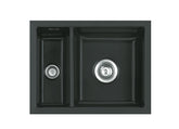 SYSTEMCERAM Einbauspüle Mera 60 U/g Eibe 56 inkl. Excenterbetätigung, für 60 cm Schrankbreite, Spüle zum Unterbau mit geschliffener Oberseite Unterbau keine Beckenlage 54980256