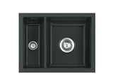 SYSTEMCERAM Einbauspüle Mera 60 U/g Eibe 56 inkl. Excenterbetätigung, für 60 cm Schrankbreite, Spüle zum Unterbau mit geschliffener Oberseite Unterbau keine Beckenlage 54980256