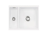 SYSTEMCERAM Einbauspüle Mera 60 U/g Grönland 12 inkl. Excenterbetätigung, für 60 cm Schrankbreite, Spüle zum Unterbau mit geschliffener Oberseite Unterbau keine Beckenlage 54980212