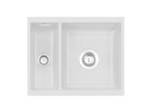 SYSTEMCERAM Einbauspüle Mera 60 U/g Satin 20 inkl. Excenterbetätigung, für 60 cm Schrankbreite, Spüle zum Unterbau mit geschliffener Oberseite Unterbau keine Beckenlage 54980220