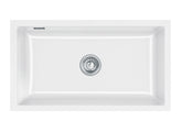 SYSTEMCERAM Einbauspüle Mera 80 U/g Grönland 12 inkl. Excenterbetätigung, für 90 cm Schrankbreite, Spüle zum Unterbau mit geschliffener Oberseite Unterbau keine Beckenlage 54700212