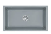 SYSTEMCERAM Einbauspüle Mera 80 U/g Titan 78 inkl. Excenterbetätigung, für 90 cm Schrankbreite, Spüle zum Unterbau mit geschliffener Oberseite Unterbau keine Beckenlage 54700278