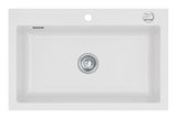 SYSTEMCERAM Einbauspüle Mera 80 Satin 20 inkl. Excenterbetätigung, für 80 cm Schrankbreite, Einbauspüle Auflage keine Beckenlage 50700220