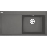 FRANKE Fragranitespüle MTG 611 Steingrau Druckknopf Edelstahl 114.0476.999