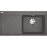 FRANKE Fragranitespüle MTG 611 Steingrau Druckknopf Edelstahl 114.0476.999